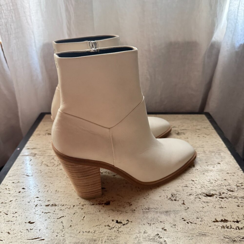 NWOT Rag & Bone Axel Leather White Heeled Boots Fits 9-9.5
